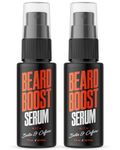 Wild Willies Beard Growth Serum with Biotin & Caffeine, 2 Pack - Natural Beard Care for Thicker, Fuller Healthier Beard - Men's Facial Hair Treatment for Grooming - Increases Thickness and Volume