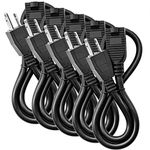 Aurum Cables 2 Ft Power Extension Cord - Electrical Power Cord - 16AWG Power Extension Cable Cord - SJTW NEMA 5-15P to NEMA 5-15R - ETL Listed - 5 Pack