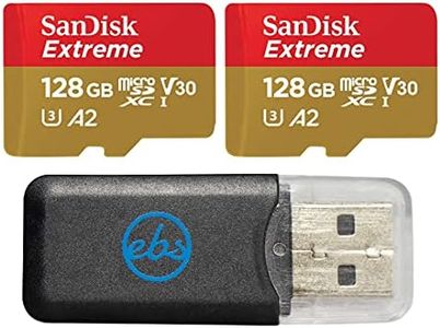 SanDisk 128GB Micro SDXC Extreme Memory Card 2 Pack Works with GoPro Hero 8 Black, GoPro Max 360 Action Cam U3 V30 4K Class 10 (SDSQXAA-128G-GN6MN) Bundle with 1 Everything But Stromboli Card Reader