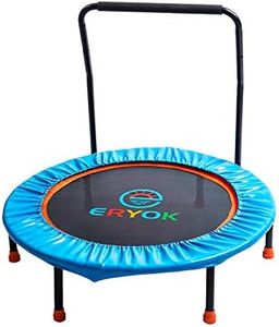 ERYOK 36-Inch Trampoline for Kids with Handle. Foldable Kids Trampoline for Playing and Exercise Indoor/Outdoor with Securing Padded Cover (Blue, 36 Inch)