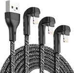 3Pack 90 Degree iPhone Charger 6ft,