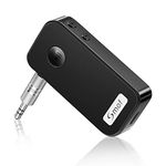 Smof Bluetooth Receiver Car, Bluetooth Adapter Car 3.5 mm Aux/Noise Cancelling/Hands-Free Call/Wireless Audio Adapter with Microphone for No Bluetooth Speaker, Home/Car Stereo Speaker