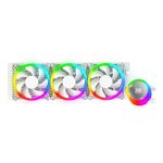 Ant Esports ICE Chroma 360 ARGB 360mm ARGB Liquid Cooler/AIO with CPU Temperature Display - White | Support Intel & AMD CPU Socket AM5, AM4, AM3, LGA1700, 1200, 2066, 1151 | Evaporation-Proof Tubing