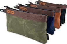 WELKINLAND Heavy-Duty Canvas Tool pouch, 4PCS Tool pouches, 12" Tool pouch, Waxed Canvas zipper tool pouch, Canvas socket bag, Canvas tool bag zipper, Tool pouch bag, Zipper tool pouch