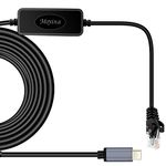 Moyina USB C to RJ45 Gigabit Ethernet Cable for Thunderbolt 3/Type-C Connected to Switch Router Modem