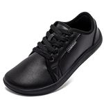 HOBIBEAR Barefoot Shoes Women Mens Minimalist Sneakers Zero Drop Sole Casual Shoes with Wide Toe Box Lightweight Comfortable All Black