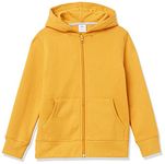 Amazon Essentials Boys' Fleece Full-Zip Hoodie Sweatshirts, Golden Yellow, 3T