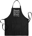 Funny Aprons for Dad Best Farter Ever Oops Meant Father Funny Grilling Apron Two Pocket Man Apron Black