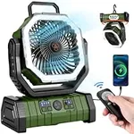 Odoland 30000mAh Camping Fan with L