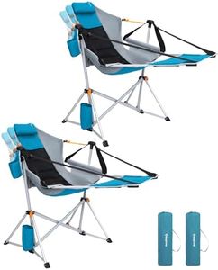 KingCamp 2 Pack Hammock Chairs with Footrest, Heavy Duty Swing Chair 400lbs