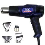 OEM Heat Gun 2000W With Dual Temperature Mode (2 Air Flow Mode) & 4 Nozzles, With table Standing feature, Professional Quality Hot Air Gun for Crafts, Shrinking