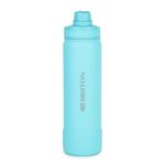 Briiton Aurum S Sky Blue Stainless Steel Water Bottle | Copper Coated Vacuum Insulation | Powder Coated | Secure Grip | Leakproof Easy Pour Cap | Hot & Cold Thermos | Aqua Hydro| 750ml