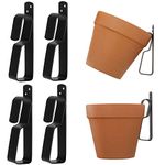 ChasBete Terracotta Pots Plant Hanger, Heavy Duty Hidden Plant Hooks & Hangers for 10-23cm Terracotta Plant Pot/Clay Pot - 4Pcs