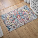 Urban Space Digital Printed Premium Chenille Floor Carpet Mat for Bedroom, Living Room, Super Soft Rug with Anti-Skid Backing, Modern Distressed Design (2ft x 3ft, CR005)