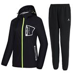 HOTSUIT Sauna Suit Women Weight Loss Durable Boxing Sweat Suits Workout Jacket, Black, M