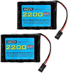 AMZZN 2PCS 6.0V 2200mah AA NiMH battery with Hitec connector for RC Car, remote control receiver, remote control aircraft, remote control high capacity rechargeable battery pack