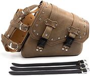 Motorcycle Saddle Bags - Brown PU L