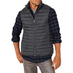 Amazon Essentials Men's Lightweight Water-Resistant Packable Puffer Gilet, Black, S