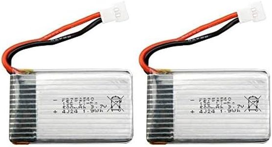 Syma YUNIQUE France ® 2 Pieces Batterie Lipo (3.7v, 500 mAh Lipo) pour Rc Droni Quadcopter X5 X5C X5SC X5SW, Cheerson CX-30W, Skytech M68, Wltoys F949