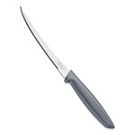 TRAMONTINA Plenus Stainless Steel Tomato Knife/, 12cm/4.7" | Grey | Micro-Serrated Edge/Wavy/Serrated Edge Knife | Polypropylene Handle | Dishwasher Safe | 5 Year Warranty* | Made in Brazil