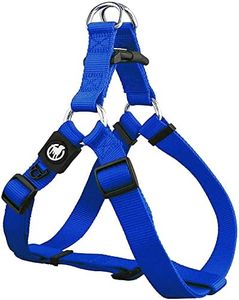 DDOXX Dog Harness Nylon, Step-in, Adjustable | Many Colors & Sizes | for Small, Medium & Large Dogs | no Pull Safety car Harnesses cat Puppy pet Kitten | Blue, XS