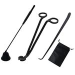 laffeya Candle Wick Cutter, Candle Accessory Set 3 in 1 - Candle Wick Trimmer Scissors, Candle Snuffer, Candle Dipper, Candle Care Set with Storage Bag