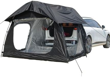 Car Tent 2-3 People, 3-Sided Breathable Door Tailgate Tent With Great Waterproof/Windproof, Outdoor Use SUV Tailgate Awning, Suitable For Various Models (Black)