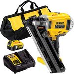 DeWalt 18V Brushless Framing Nailer with 1 x 5.0Ah Battery & Charger T4TKIT-830, Yellow/Black