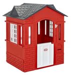 little tikes, 653889M Cape Cottage Playhouse - With Working Doors, Windows and Shutters - Interactive - Active Play Promotes Physical Development - Indoor or Outdoor Use - Red