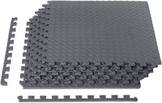 AmazonBasics Puzzle Exercise Mat with EVA Foam Interlocking Tiles - Grey