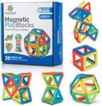 Magnetic Building Blocks, Magnetic Tiles Set, Toy for 3 4 5 6 7 8 Year Old Boys & Girls - Kids & Toddlers, STEM Educational Building Toy/Game, Gift for 3-8 Year Olds boys & girls, 36 pcs Set- Gift Box