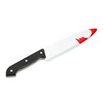 Ultra Halloween Bloodied Fake Knife Fancy Dress Accessory Prop Knife 30cm Long Slasher Knife with Fake Blood Chopping Knife Toy Plastic Weapon Pretend Cosplay Novelty Knife Dressing Up Accessory