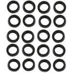 Merriway BH03777 (20 Pcs) Hole Grommet for Electrical Wall Surface and Back Boxes, 19mm (3/4 inch) - Pack of 20 Pieces, Black