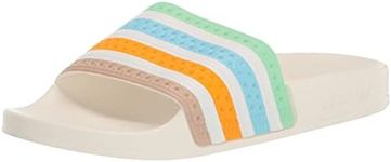 adidas Originals Men's Adilette Slide Sandal, Bliss Blue/White/Off White (Multicolor), 8