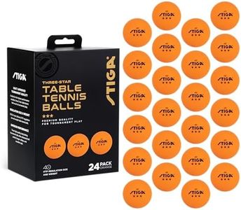 STIGA 24pk 3-Star Ping Pong Balls - USATT Approved Tournament Quality - ITTF Regulation Size & Weight - Durable, Tournament Table Tennis Balls