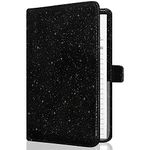 Server Books for Waitress - Leather Waiter Book Server Wallet Cute Waitress Book&Waitstaff Organizer, Waitress Book with Money Pocket&Magnetic Closure Fit Server Apron, Glitter Black