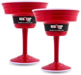 Red Cup Living Plastic Margarita Glasses, 15 oz Large Glasses | Gifts for Men Women Him Her | Margarita Cups, BPA Free Giant Margarita Glass, Dishwasher Safe Glasses - Pack of 2