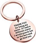 BEKECH Best Friend Keychain Sister 