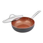 Hamilton Beach HB034 Aluminum Wok, 3.9 liters, Gray