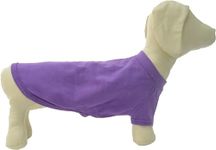 Lovelonglong Pet Clothing Dog Costumes Dachshund Clothes Blank T-Shirt Tee Shirts for Dachshund Dogs,Corgi 100% Cotton Purple D-S