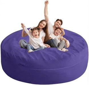 HABUTWAY XX-Large Bean Bag Chair: Giant 7' Memory Foam Furniture Bean Bag Chairs for Adults with Microfiber Cover 7Ft (Purple)
