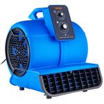 VEVOR Floor Blower, 1/2 HP, 2600 CFM Air Mover for Drying and Cooling, Portable Carpet Dryer Fan with 4 Blowing Angles and Time Function, for Janitorial, Home, Commercial, Industrail Use