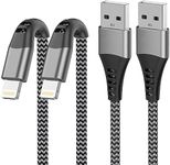 iPhone Charger Cable 1M 2Pack, USB to Lightning Cable[MFi Zertifiziert], Nylon iPhone Cable Fast Charging iPad Charger Cable iPhone Lead Wire for Apple iPhone 14/13/12/11 Pro Max/XR/XS/8/7/6/5,iPad