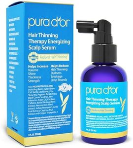 PURA D'OR Scalp Therapy Energizing Scalp Serum Revitalizer (4oz) with Argan Oil, Biotin, Caffeine, Stem Cell, Catalase & DHT Blockers, All Hair Types, Men & Women (Packaging may vary)