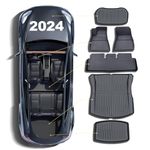 CHIYLE 2024 Tesla Model 3 Highland Floor Mats, Full Set For Tesla Model 3 2024 All Weather Floor Liners, Tesla 3 Frunk Trunk Mat Rear Cargo Tray Interior,Tesla Model 3 2024 Highland Accessories(6 PCS)