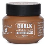 Little Birdie Home Decor Chalk Paint Choco Cookie - 120ml |Chalk Paint for Wood Furniture, Wall, Home Decor, Glass, Terracotta Pots & Matte Acrylic Chalk Paint | Multi Surface Paint