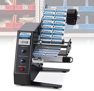 Frifreego Automatic Label Dispenser, Label Length 0.12"-5.9" Width 0.16"-5.5", 0-999999 Auto Counting, Electric Label Stripper AL-1150D Speed Adjustable Label Dispenser Machine with Photo Cell Sensor