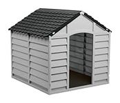 Garden Store Direct New Dog Kennel Shelters in Grey Tone, Two Styles Available (Small/Medium)