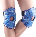 NEWGO Knee Cold Pack 2 Pack Knee Ice Pack for Injuries, Reusable Gel Cold Pack with Soft Plush Backing for Knee Replacement Surgery, Pain Relief