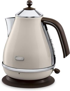 DeLonghi Icona Electric Kettle, Pastel Cream – Retro Style